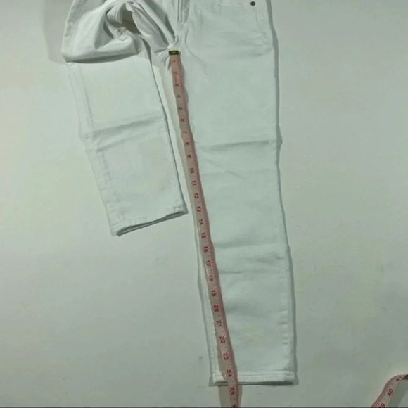 New Damaged J Crew 9” Mid Rise Toothpick Jeans White E2268 - Picture 8 of 11